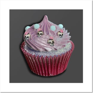 Cupcake skull glass Posters and Art